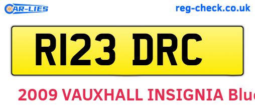 R123DRC are the vehicle registration plates.