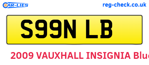 S99NLB are the vehicle registration plates.