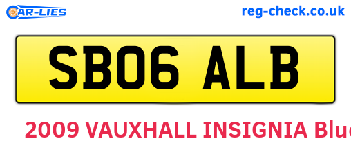 SB06ALB are the vehicle registration plates.