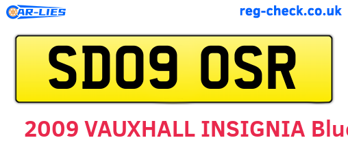 SD09OSR are the vehicle registration plates.