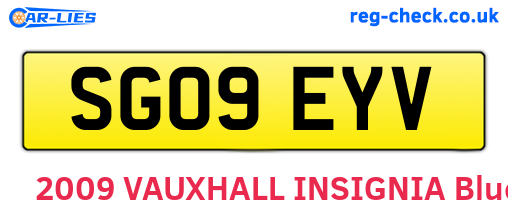 SG09EYV are the vehicle registration plates.
