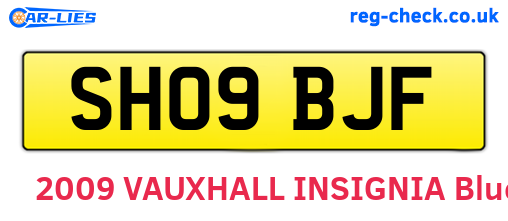 SH09BJF are the vehicle registration plates.