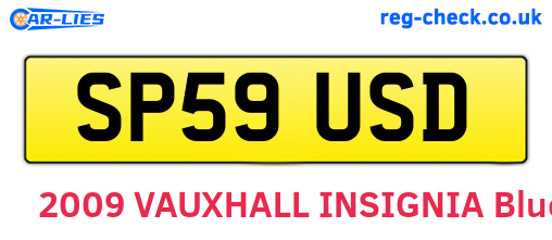 SP59USD are the vehicle registration plates.
