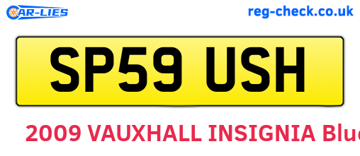 SP59USH are the vehicle registration plates.