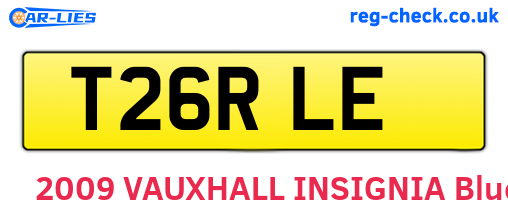 T26RLE are the vehicle registration plates.