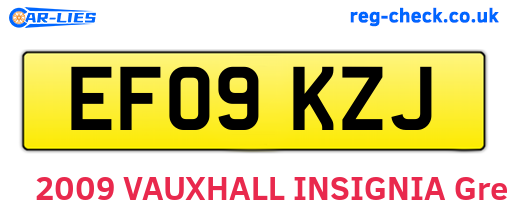 EF09KZJ are the vehicle registration plates.