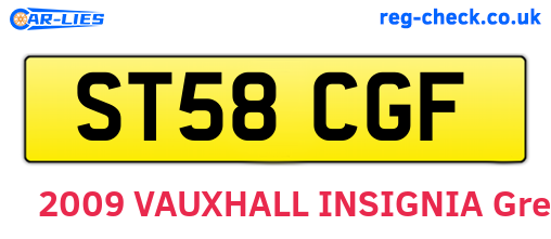 ST58CGF are the vehicle registration plates.