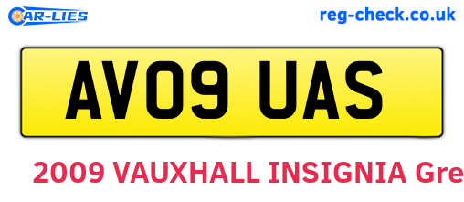 AV09UAS are the vehicle registration plates.