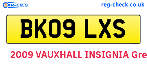 BK09LXS are the vehicle registration plates.