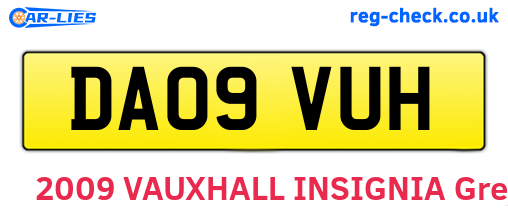 DA09VUH are the vehicle registration plates.