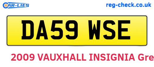 DA59WSE are the vehicle registration plates.