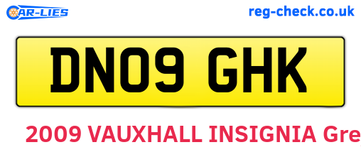 DN09GHK are the vehicle registration plates.