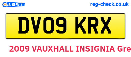 DV09KRX are the vehicle registration plates.