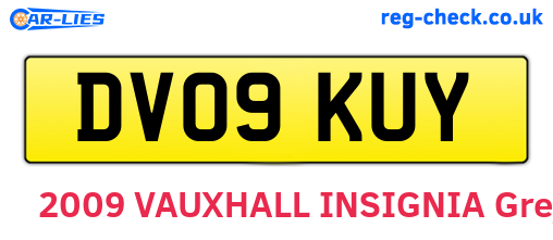 DV09KUY are the vehicle registration plates.