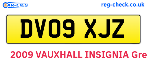 DV09XJZ are the vehicle registration plates.