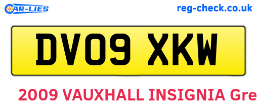 DV09XKW are the vehicle registration plates.