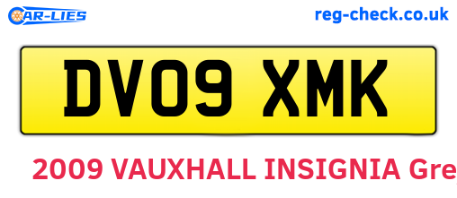 DV09XMK are the vehicle registration plates.