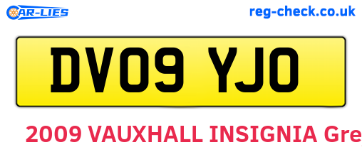 DV09YJO are the vehicle registration plates.