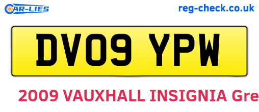 DV09YPW are the vehicle registration plates.