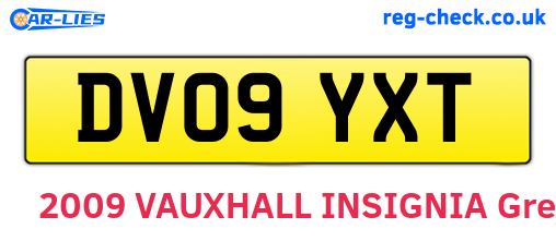 DV09YXT are the vehicle registration plates.