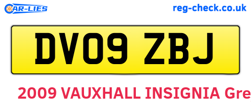 DV09ZBJ are the vehicle registration plates.