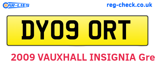 DY09ORT are the vehicle registration plates.