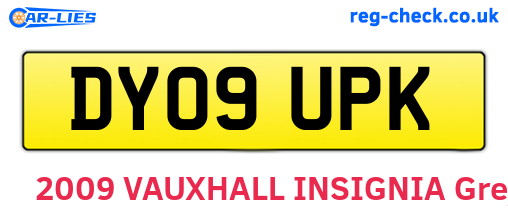 DY09UPK are the vehicle registration plates.