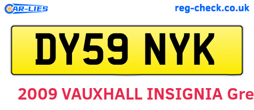 DY59NYK are the vehicle registration plates.