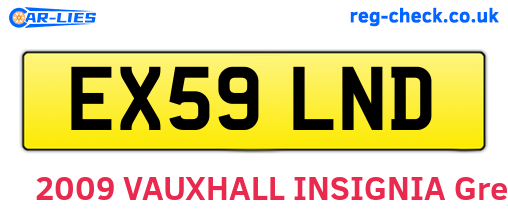 EX59LND are the vehicle registration plates.
