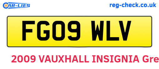FG09WLV are the vehicle registration plates.