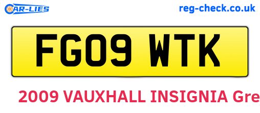 FG09WTK are the vehicle registration plates.