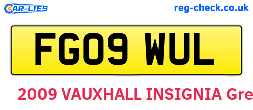 FG09WUL are the vehicle registration plates.