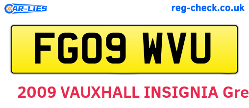 FG09WVU are the vehicle registration plates.