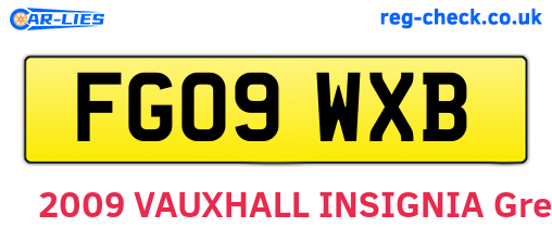 FG09WXB are the vehicle registration plates.