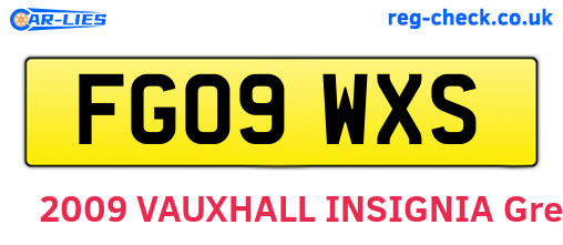 FG09WXS are the vehicle registration plates.