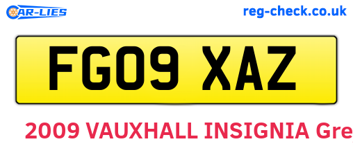 FG09XAZ are the vehicle registration plates.