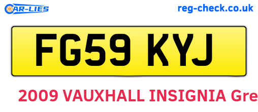 FG59KYJ are the vehicle registration plates.