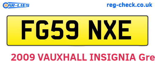 FG59NXE are the vehicle registration plates.