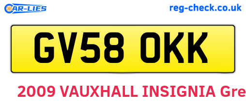 GV58OKK are the vehicle registration plates.