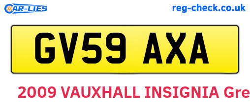 GV59AXA are the vehicle registration plates.