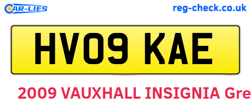 HV09KAE are the vehicle registration plates.