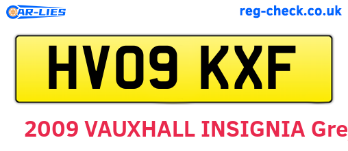 HV09KXF are the vehicle registration plates.