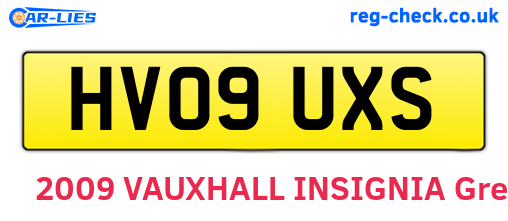 HV09UXS are the vehicle registration plates.