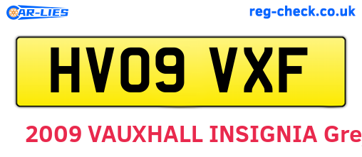 HV09VXF are the vehicle registration plates.