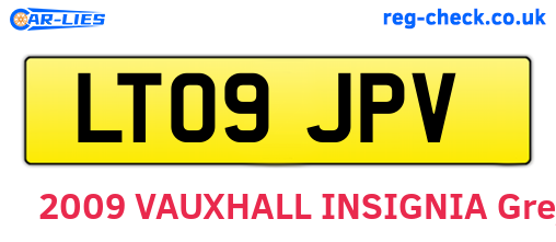 LT09JPV are the vehicle registration plates.