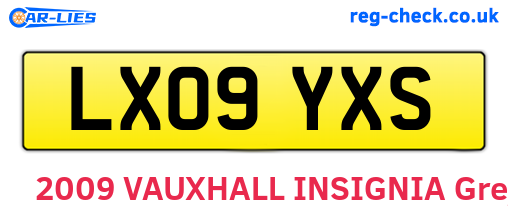 LX09YXS are the vehicle registration plates.
