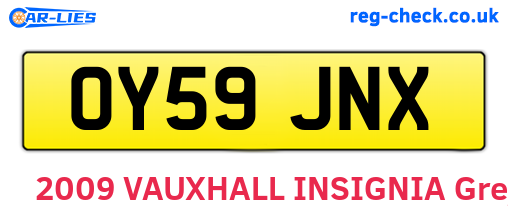 OY59JNX are the vehicle registration plates.