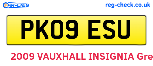 PK09ESU are the vehicle registration plates.