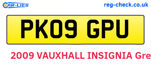 PK09GPU are the vehicle registration plates.