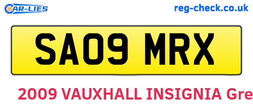 SA09MRX are the vehicle registration plates.